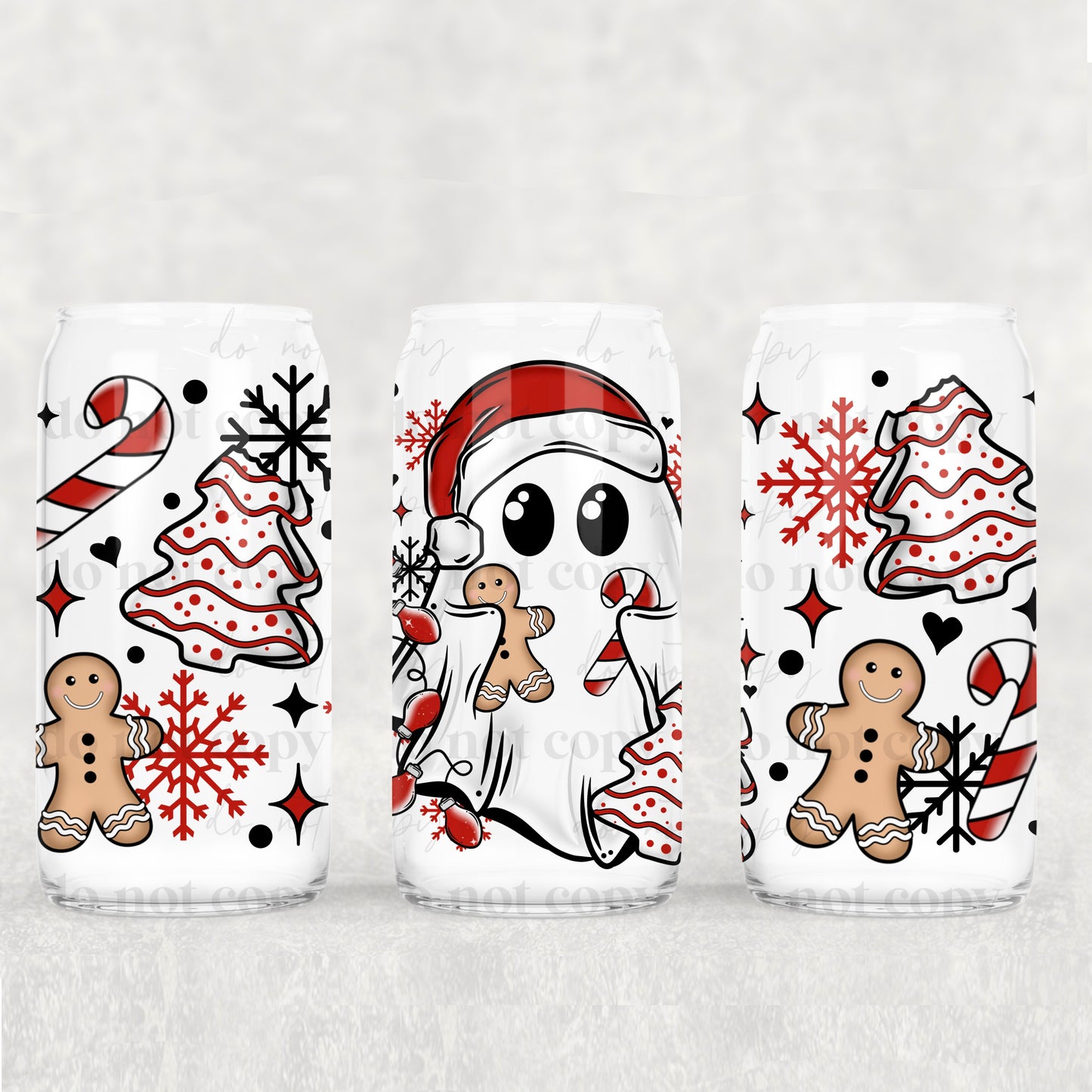 Christmas Ghost | 16oz UVDTF wrap (POD)