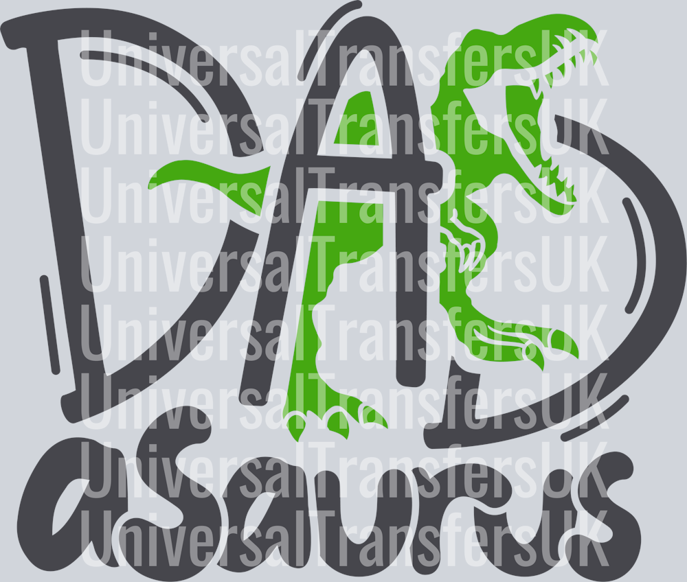 Green Dino Dadasaurus Black Text