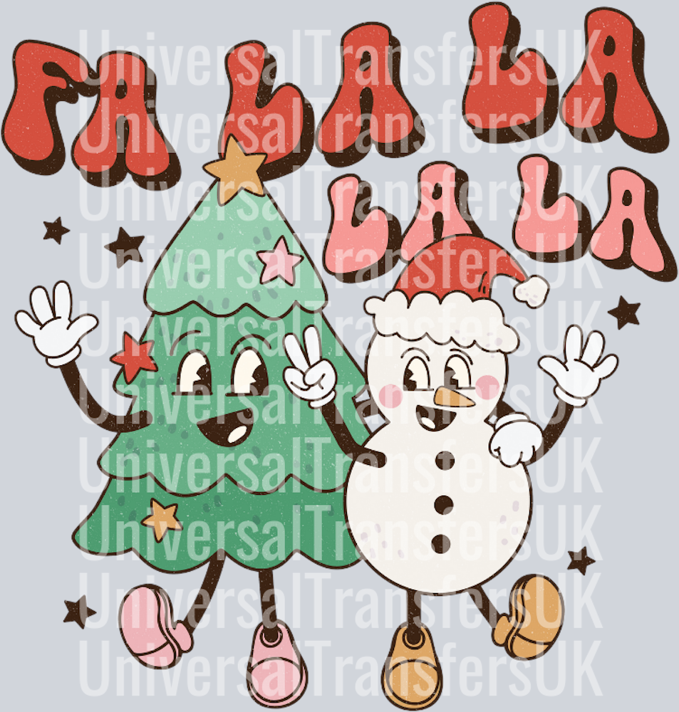 Fa la la la la Christmas Tree and Snowman besties