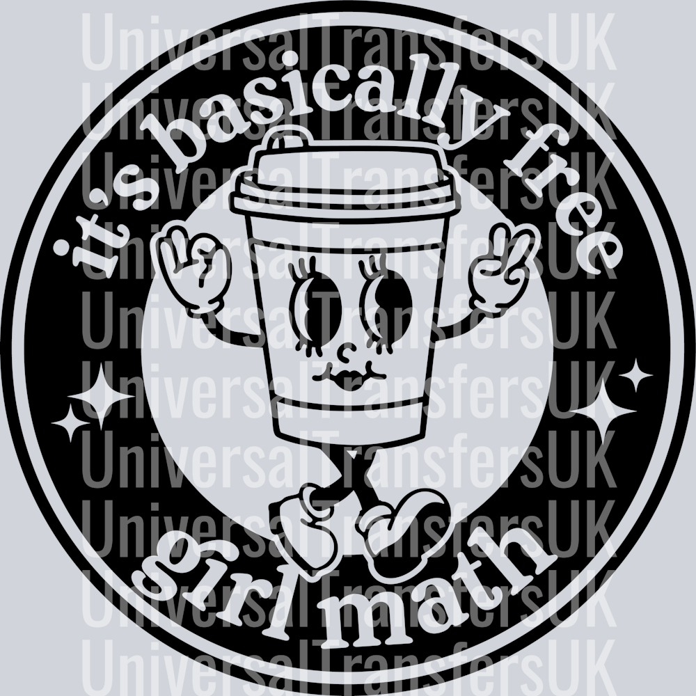 Girl math it's basically free cup peace black