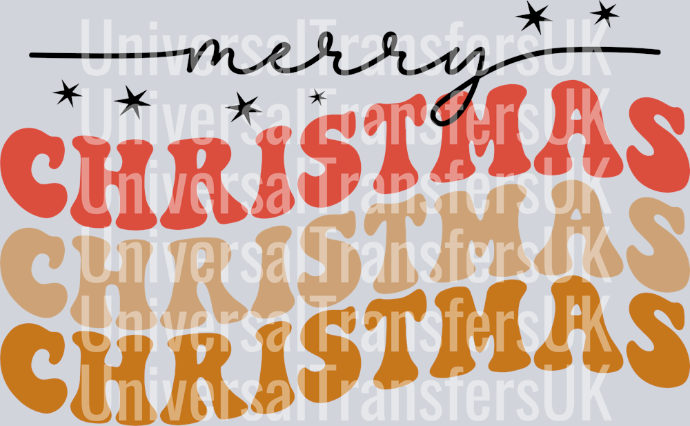 Red Green Gold Christmas Text Rows