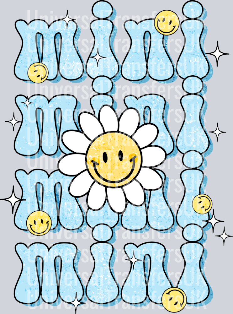 Blue smiley Sunflower Mini