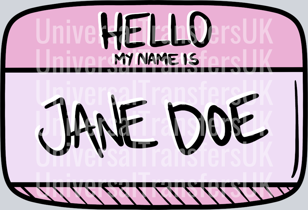 Hello my name is Jane Doe