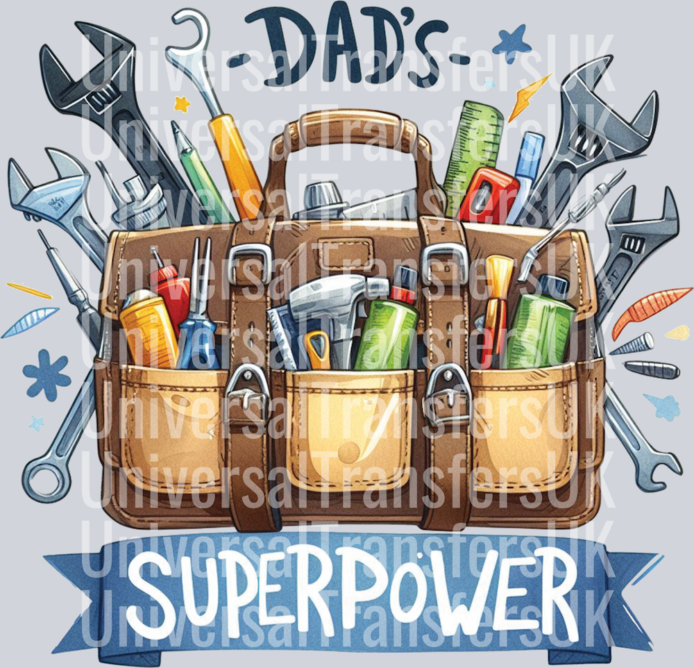 Dad's Superpower Tool Bag with Tools