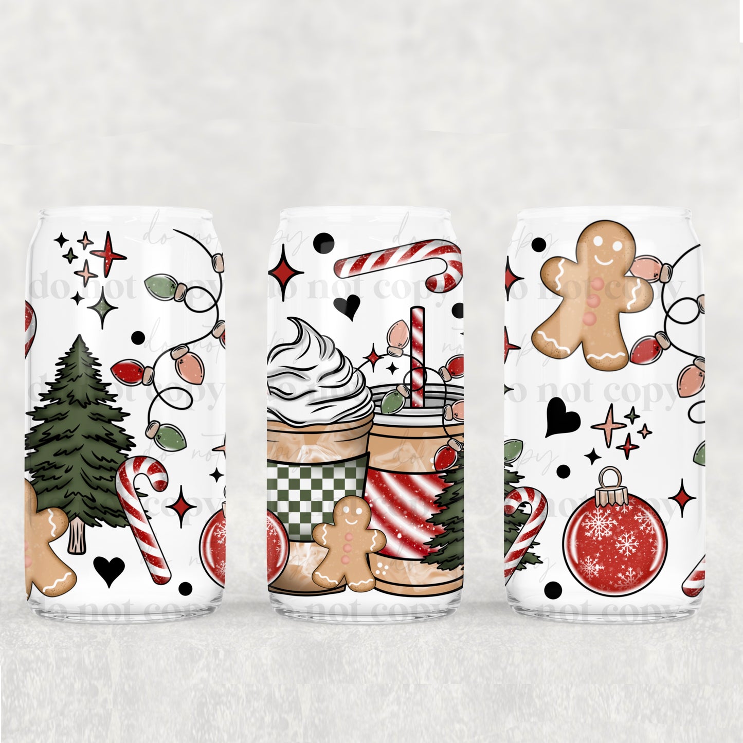 Christmas Coffee | 16oz UVDTF wrap (POD)