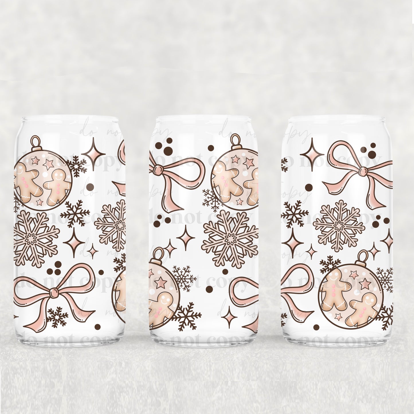 Gingerbread ornament | 16oz UVDTF wrap (POD)
