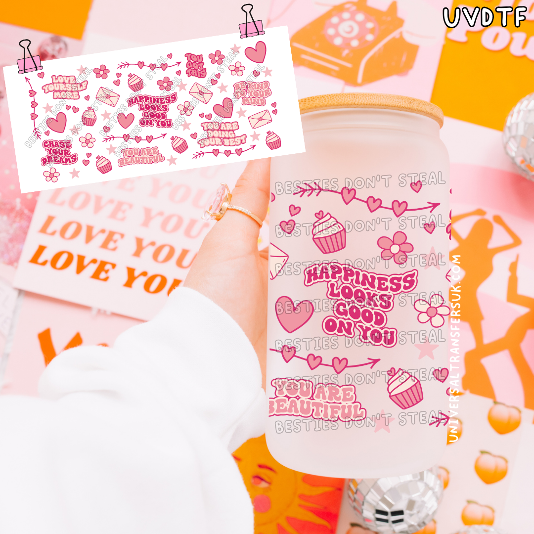 happiness looks good on you 16oz UVDTF wrap (#2)