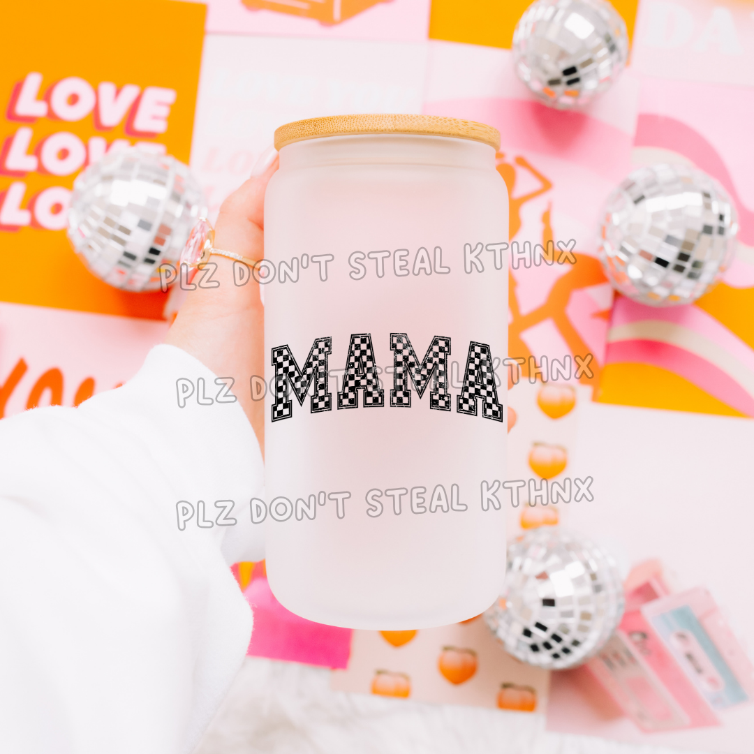 Mama Checkered Black (T104)