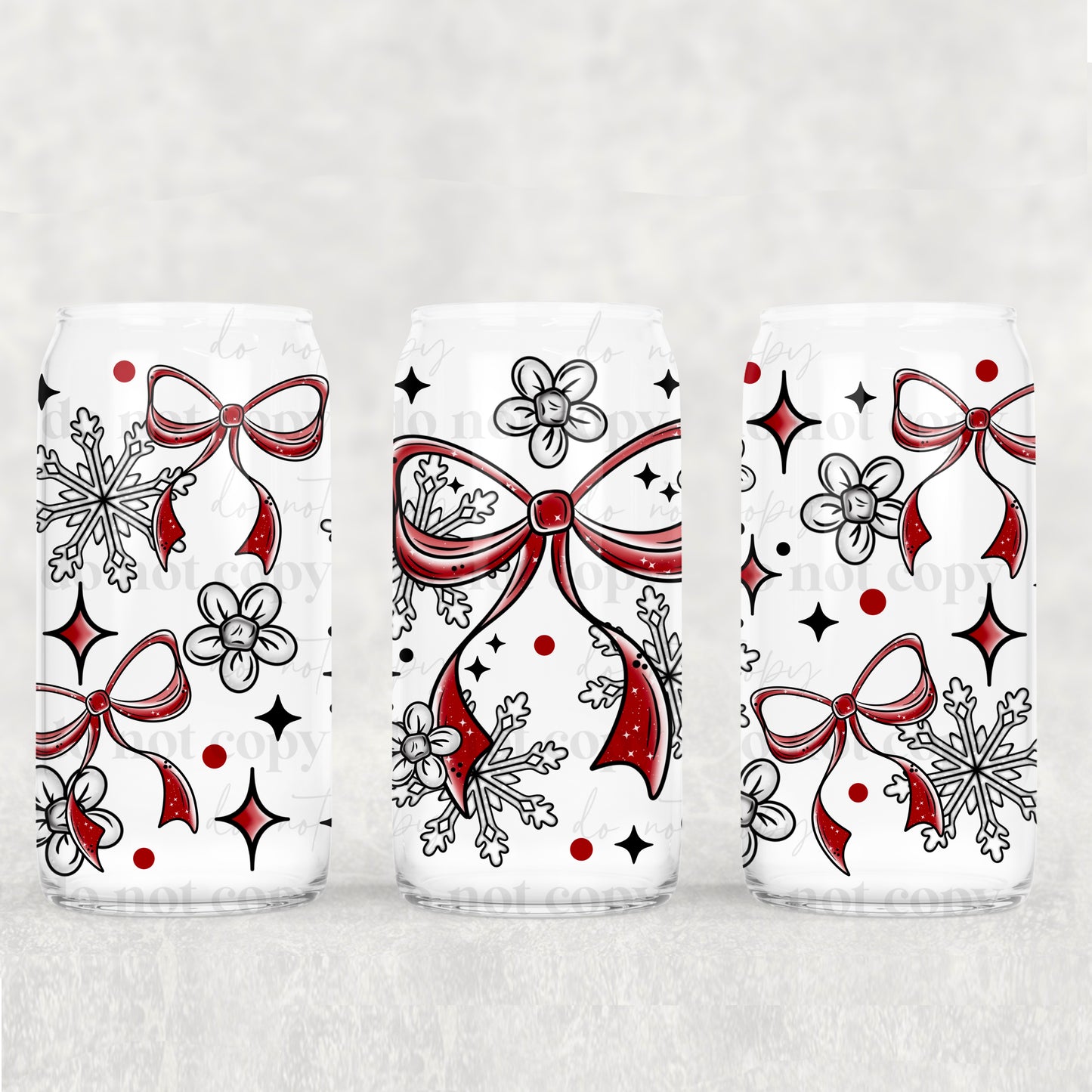 Merry Bow | 16oz UVDTF wrap (POD)
