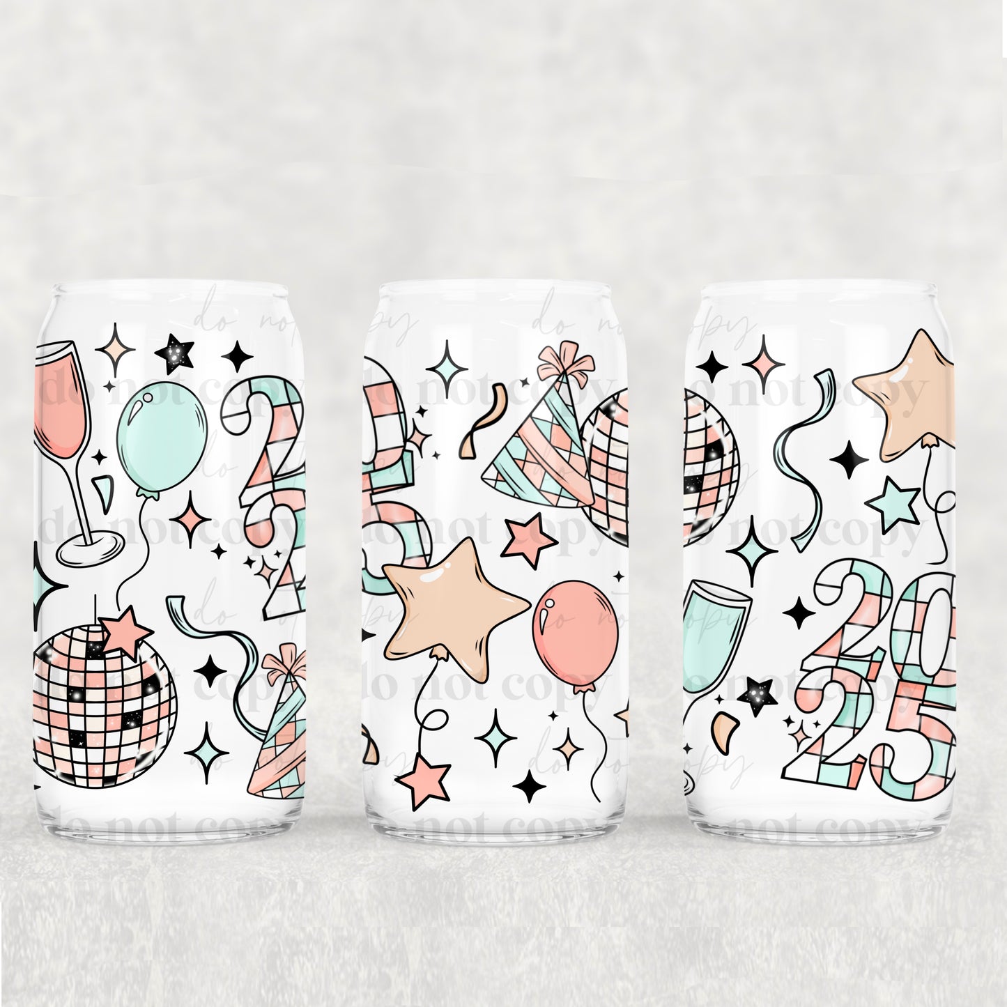 New Years 2025 | 16oz UVDTF wrap (POD)