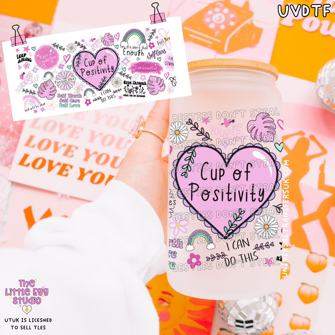 TLES Cup of positivity 16oz UVDTF wrap (#24)