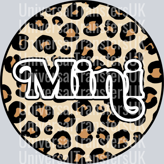 Retro Leopard print circle Mini