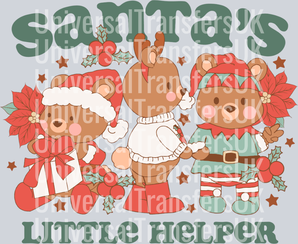 Santas little helper  Cute Christmas Bears