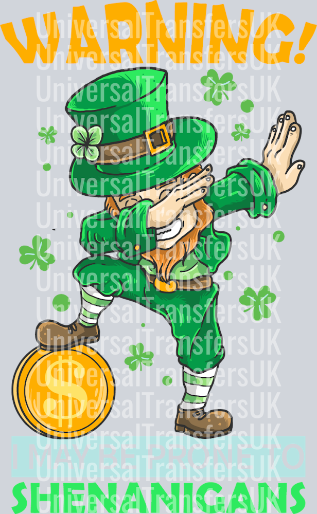 Warning I May Be Prone To Shenanigans with Dabbing Leprechaun