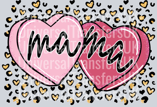 Mama Hearts Leopard print