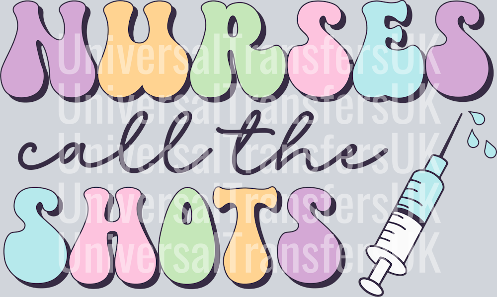Groovy Bubble Text Multicolour Nurses Call The Shots