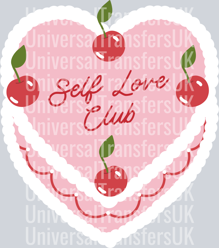 Self Love Club heart cake