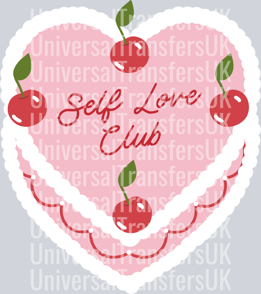 Self Love Club heart cake
