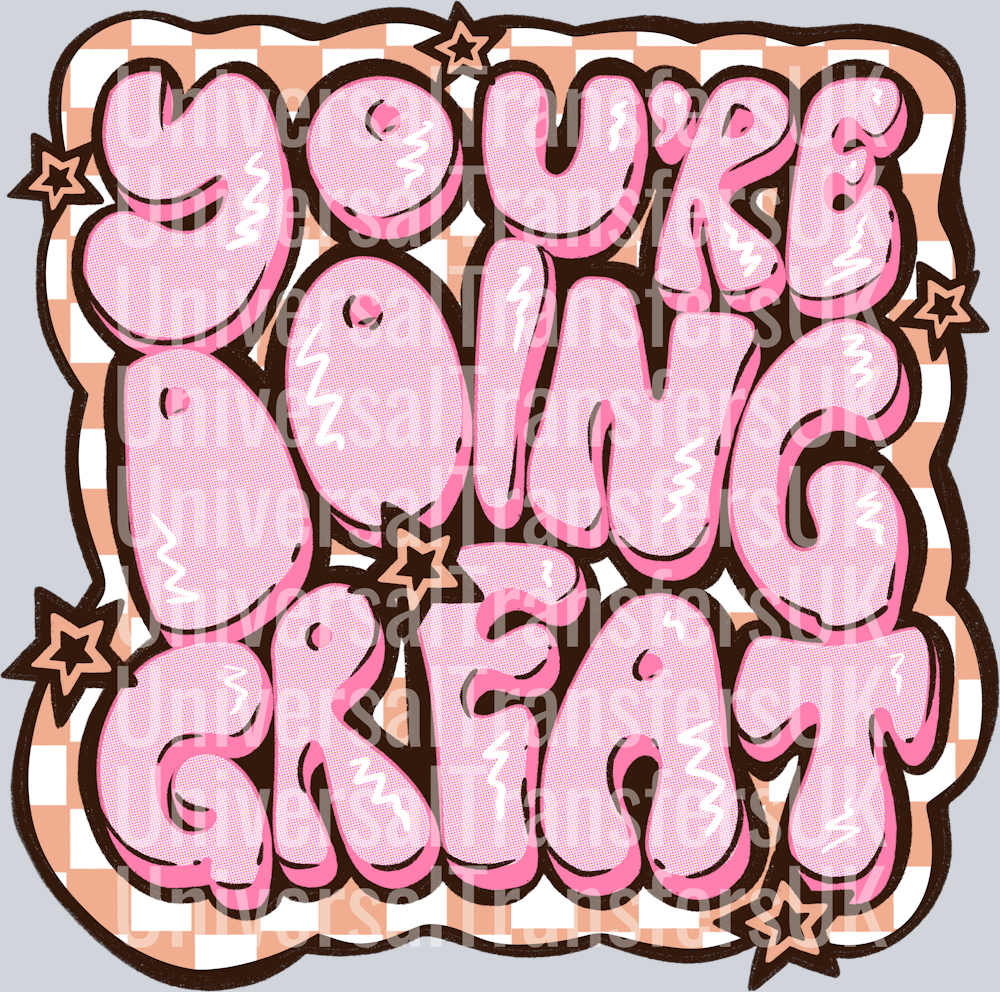 You're doing great