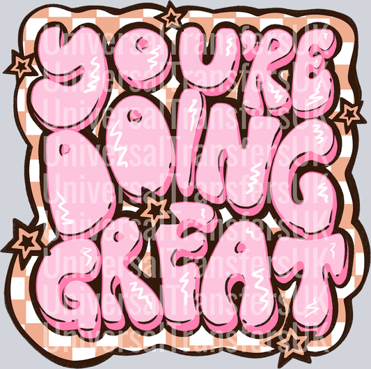 You're doing great