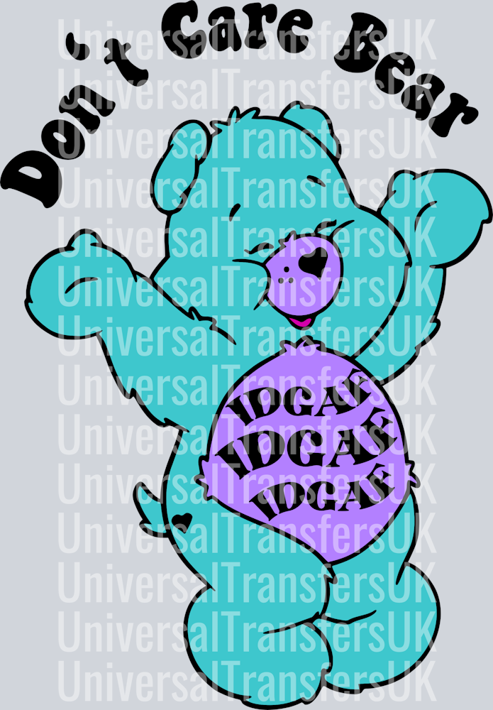 Teal Don't Care Bear