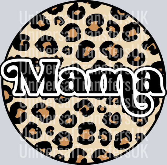 Retro Leopard print circle Mama