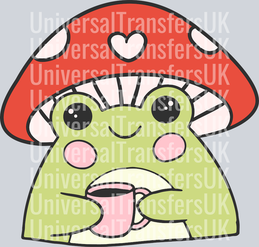 Cute mushroom frog