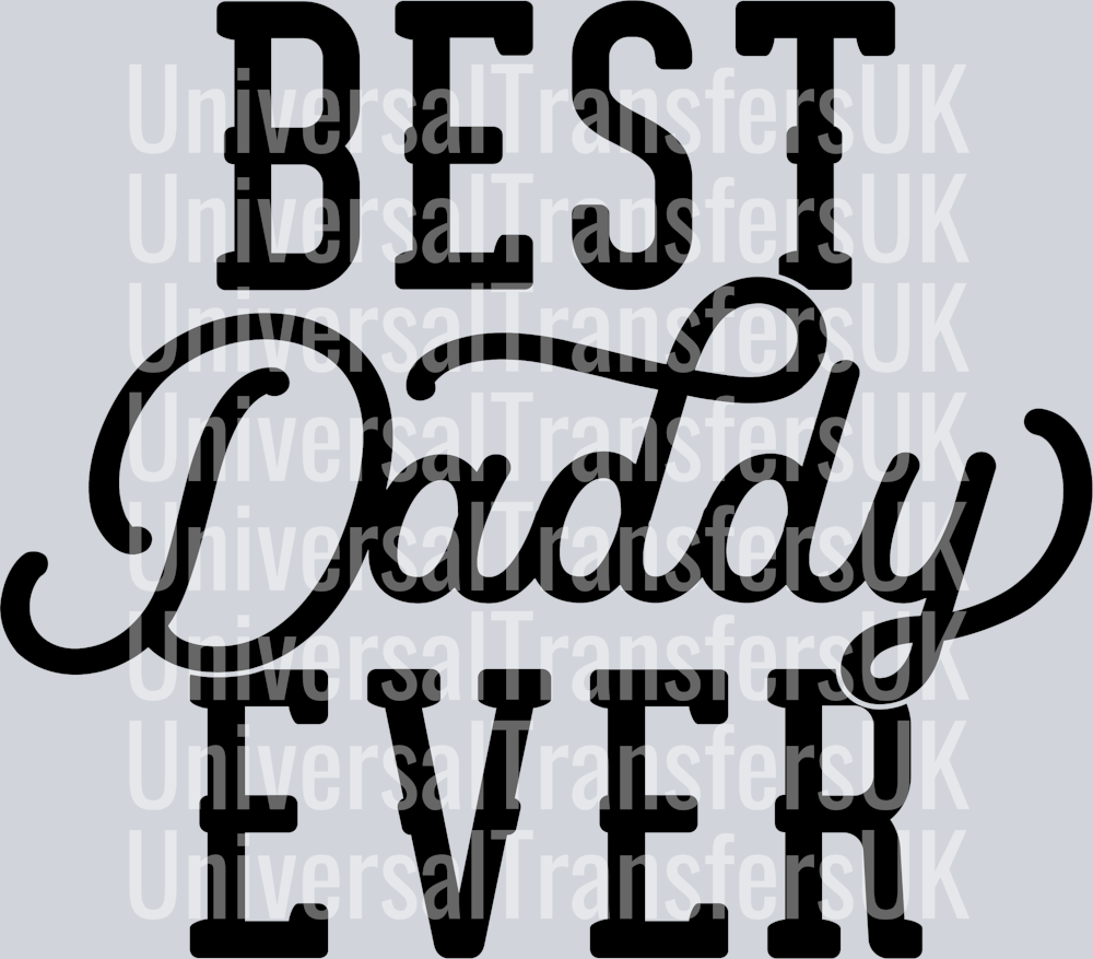 Best Daddy Ever Text Western Fancy