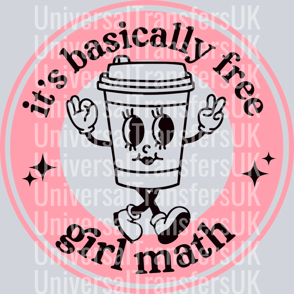 Girl math it's basically free cup peace pink