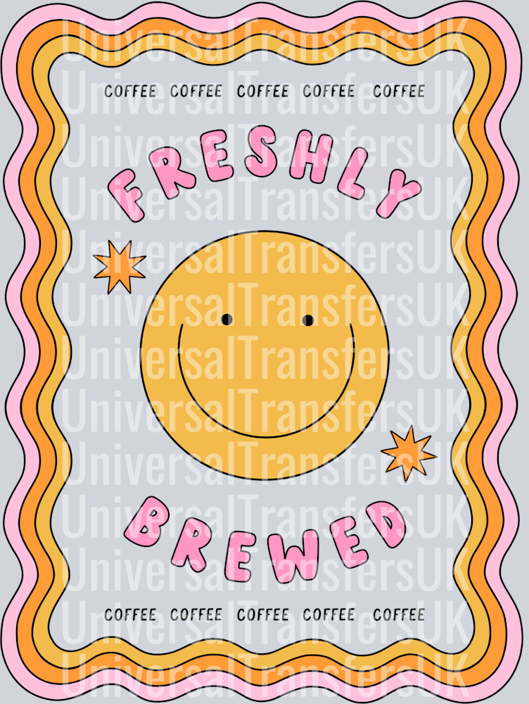 Freshly brewed coffee label
