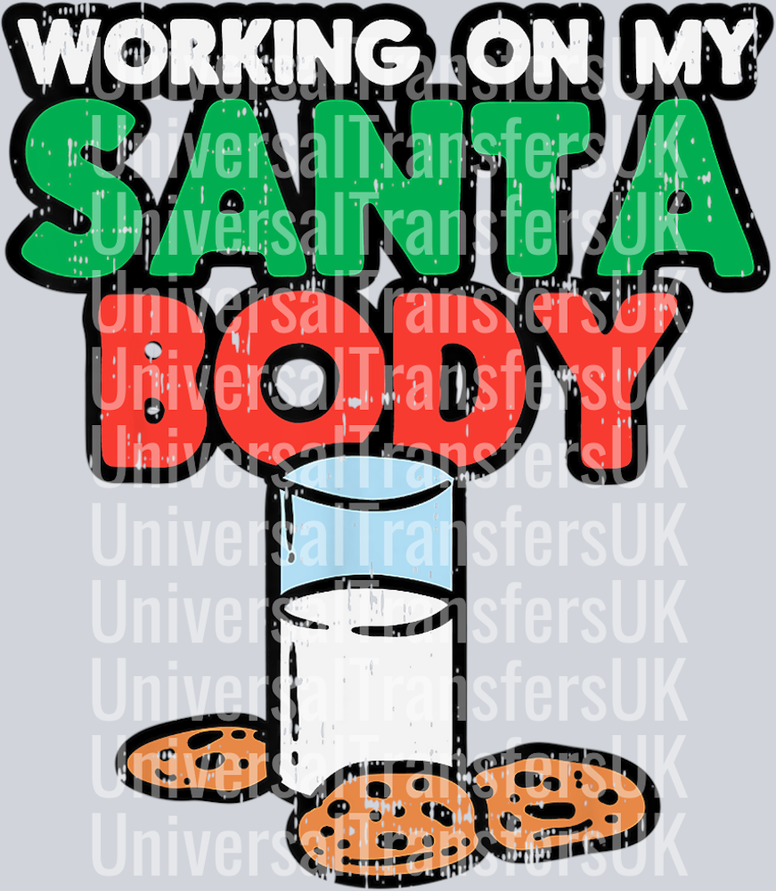 Working on my Santa body Milk and Cookies