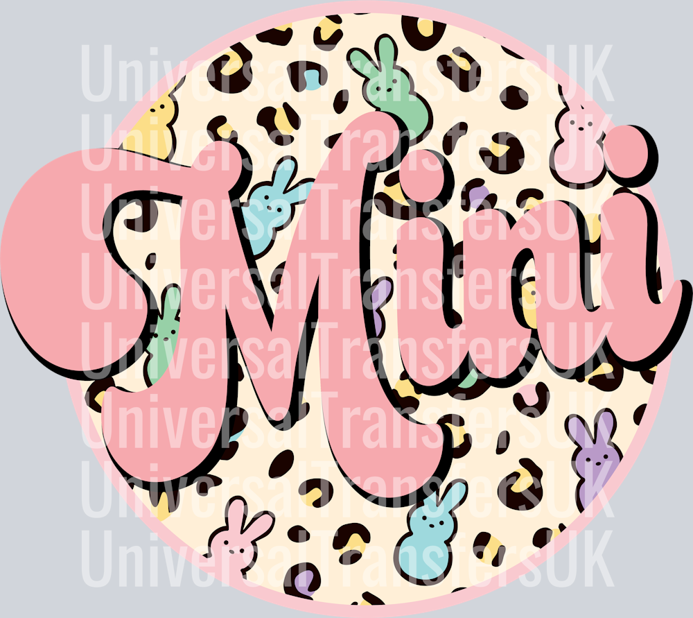 Round Easter Leopard Print - Mini