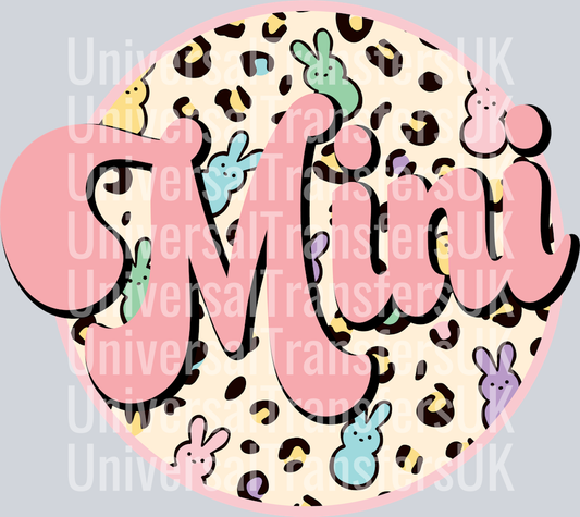 Round Easter Leopard Print - Mini