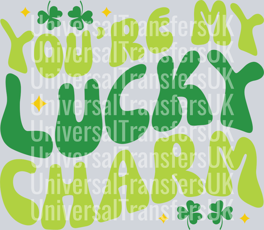 Groovy Text You're My Lucky Charm All Green