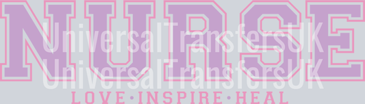 Nurse Bold Pink Love Inspire Heal