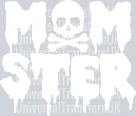 Momster skull PNG white