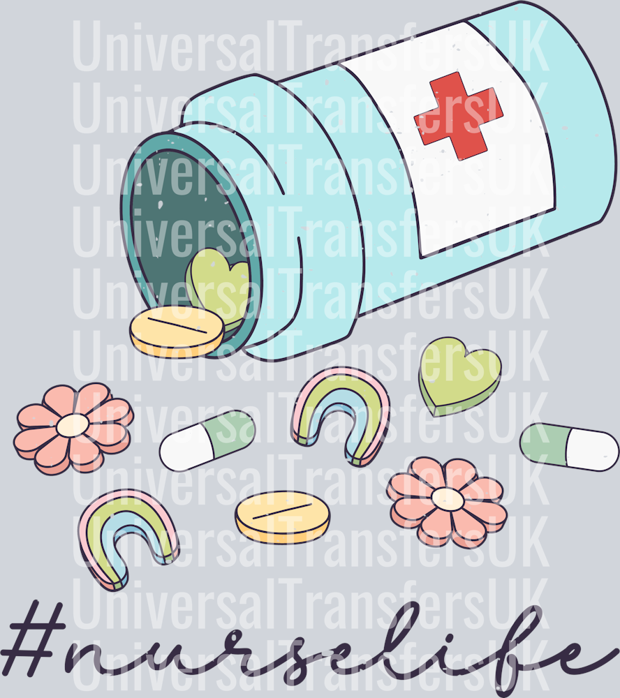 Nurse Life Distressed Open Pill Jar