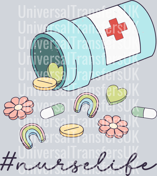 Nurse Life Distressed Open Pill Jar