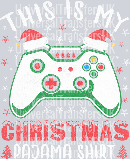Gamer Gamepad Controller This is my christmas pajama shirt