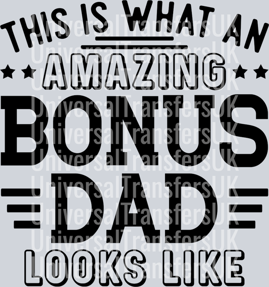 This is what an amazing bonus dad looks like Top Gun Dad Stripes black text