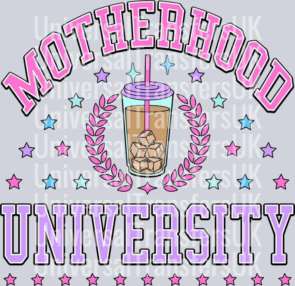 Motherhood University pink purple