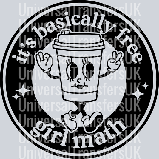 Girl math it's basically free cup peace black