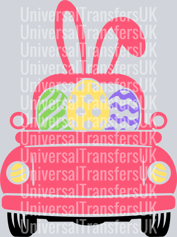 Happy Easter Egg Truck Pink