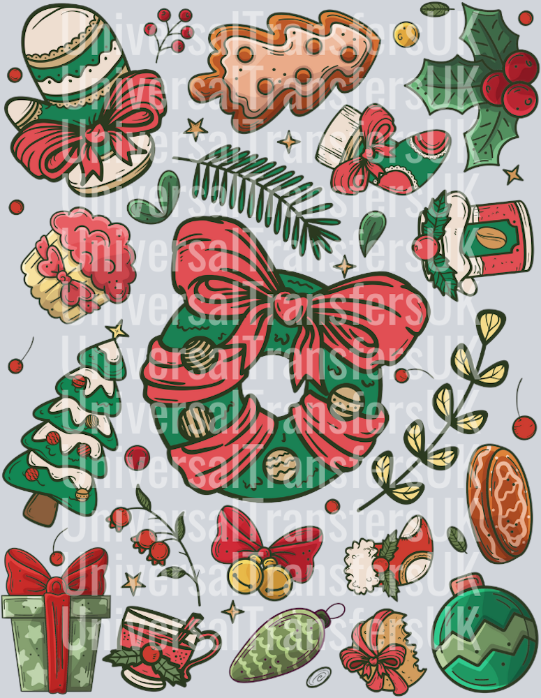 Christmas Cookies with Red Bows