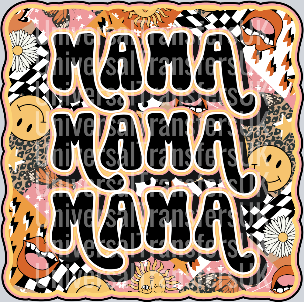 mama smiley retro