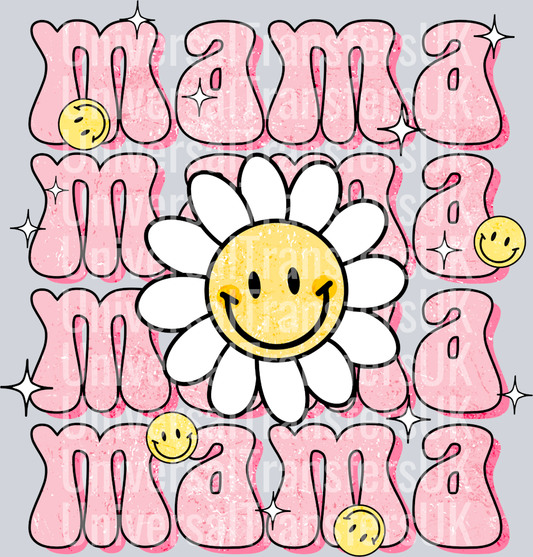 Pink smiley Sunflower Mama