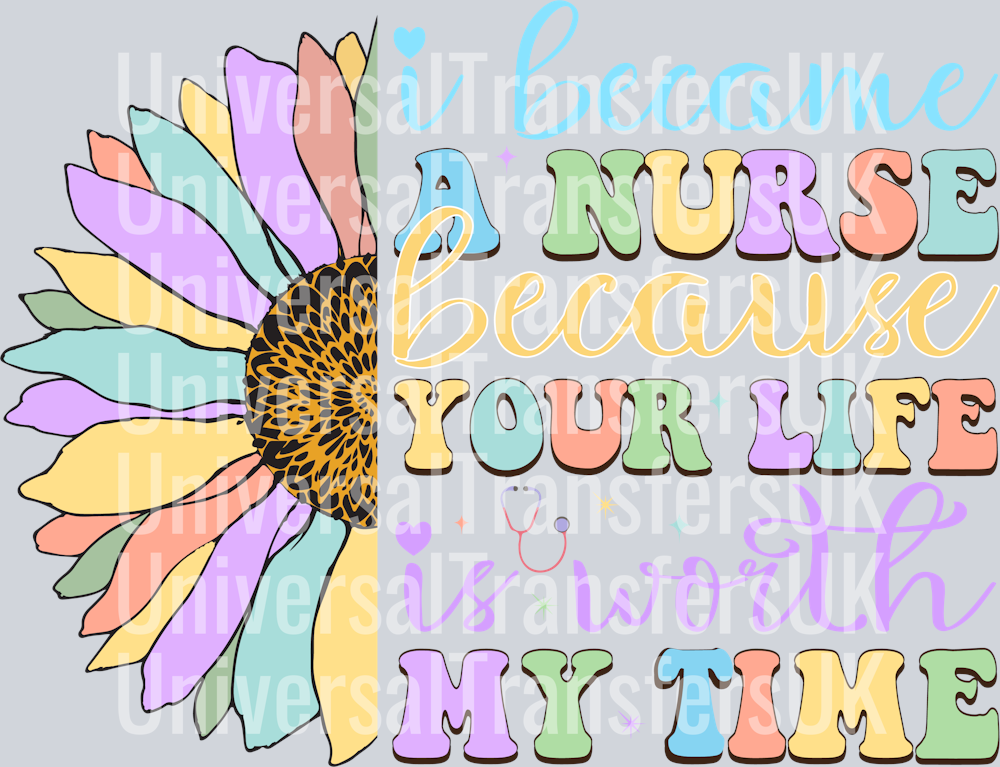 Half Flower Half Text Multicolour You're Worth My Time