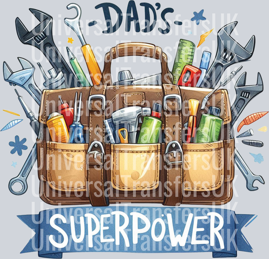 Dad's Superpower Tool Bag with Tools